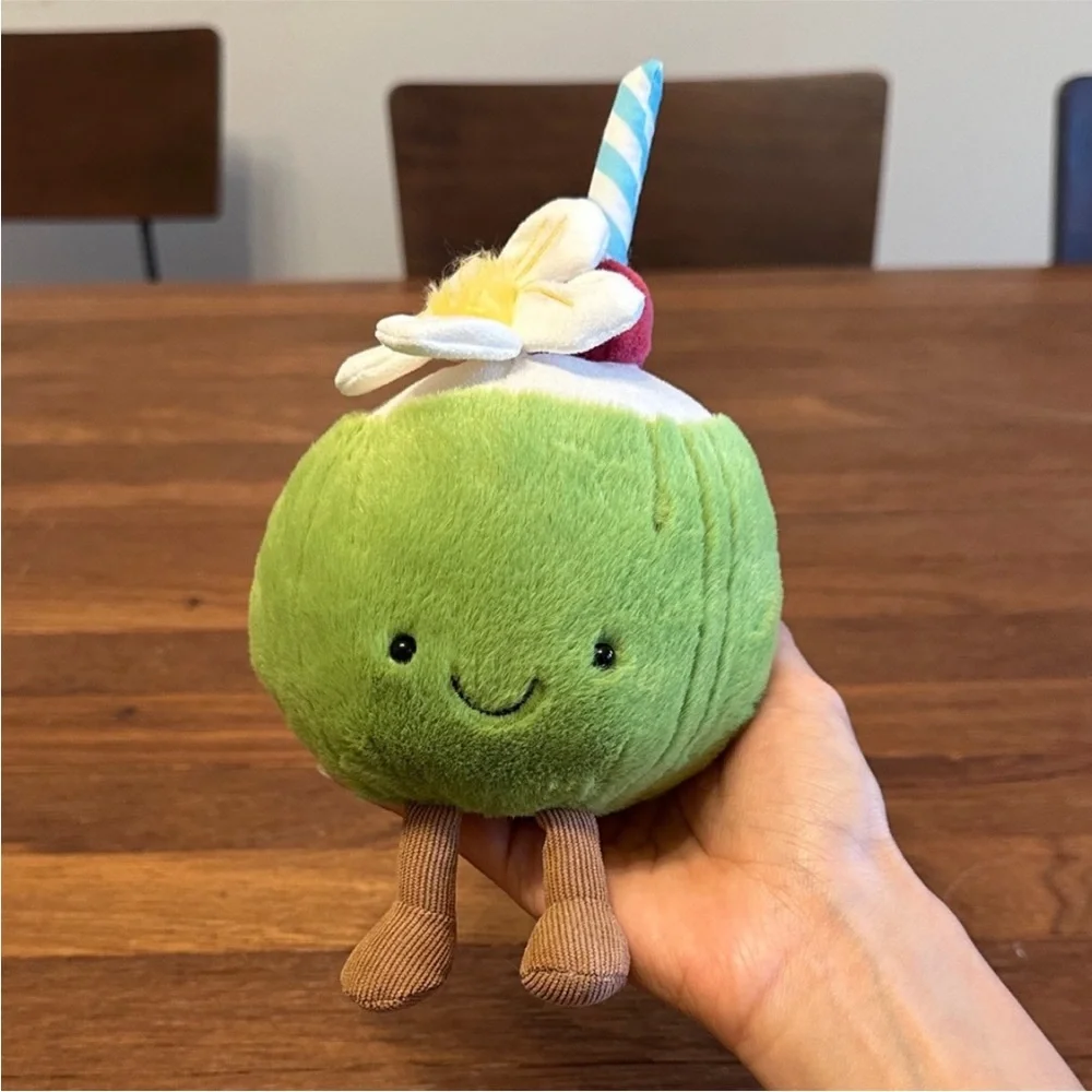 Aruba Green Coconut Plush Soft Tropical Palm Beach Summer Stuffed Toy